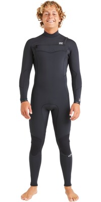 2024 Billabong Hombres Absolute Natural 3/2mm Chest Zip Neopreno ABYW100257 - Black