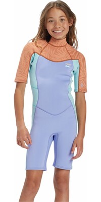 2024 Billabong Junior Foil 2mm Back Zip Shorty Neopreno ABBW500113 - Cosmic Blue