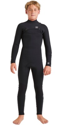 2024 Billabong Junior Foil 5/4mm Chest Zip Neopreno ABBW100156 - Black