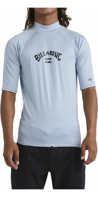 2024 Billabong Hombres Chaleco De Lycra Manga Corta Arch Wave UV50 ABYWR03030 - Smoke Blue Heather