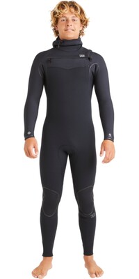 2024 Billabong Mens Furnace Natural 4/3mm Hooded Chest Zip Wetsuit ABYW200123 - Black