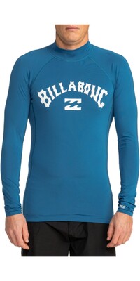 2024 Billabong Hombres Logo Surf Chaleco De Lycra De Manga Larga EBYWR03011 - Dark Blue