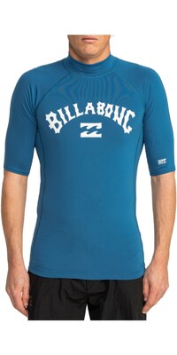 2024 Billabong Hombres Logo Surf Chaleco De Lycra De Manga Corta EBYWR03010 - Dark Blue