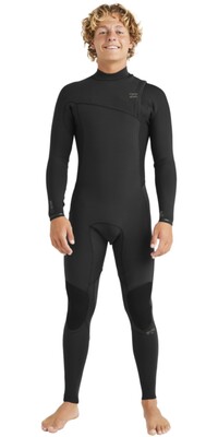 2024 Billabong Hombres Revolution Natural 4/3mm Zip Free Neopreno ABYW100254 - Black