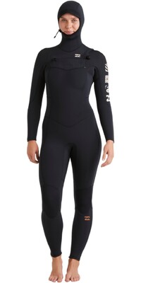 2024 Billabong Womens Synergy Natural 5/4mm Hooded Chest Zip Wetsuit ABJW100217 - Night Fall