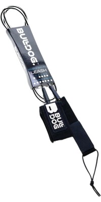 2024 Bulldog Surf Knee Leash BD-BDLK-BK - Black / Blanco