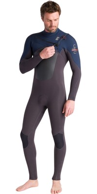 2024 C-Skins Mens NuWave ReWired 5/4mm Chest Zip Wetsuit C-NRW54MCZ - Meteor / Meteor x / Bluestone x