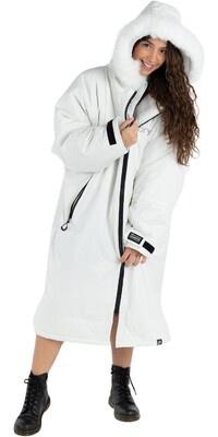 2024 Dryrobe Adulto Advance Cambio De Manga Largo Robe LS-DA-WHT-GRY - White / Grey