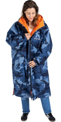 2024 Dryrobe Advance Cambiador De Manga Larga Robe V3 DALSV3 - Camuflaje Azul / Orange