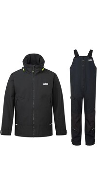 2024 Gill Mens OS3 Coastal Sailing Jacket & Trousers Combi Set - Black