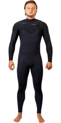 2024 Gul Mens Viper 3/2mm Yamamoto Chest Zip Wetsuit VR1223 - Black