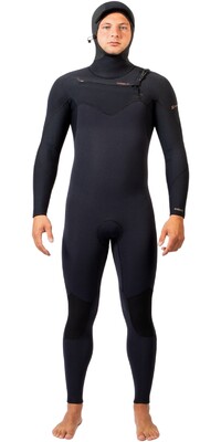 2024 Gul Mens Viper 6/5/4mm Yamamoto Hooded Chest Zip Wetsuit VR1225 - Black