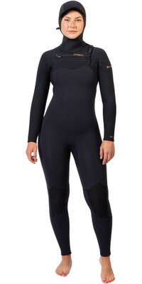 2024 Gul Womens Viper 6/5/4mm Yamamoto Hooded Wetsuit VR1226 - Black