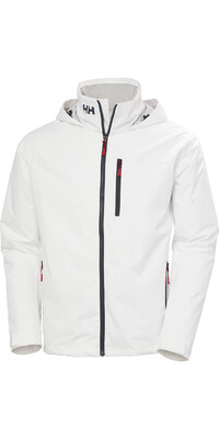 2024 Helly Hansen Mens Crew Hooded Midlayer Sailing Jacket 2.0 34442 - White