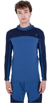 2024 Hurley Hombres Coast Camiseta De Surf De Manga Larga Con Capucha MAT0000770 - Submarine