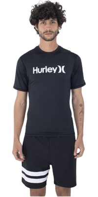 2024 Hurley Hombres Quickdry Chaleco De Lycra De Manga Corta MAT0001010 - Black