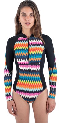 2024 Hurley Mujer Advant 2mm Front Zip Traje De Primavera WSS0013202 - Chevron