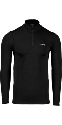 Huub Hombres 2024 Seamfree Camiseta De Manga Larga Y Media Cremallera SEAMFREBHZ - Black