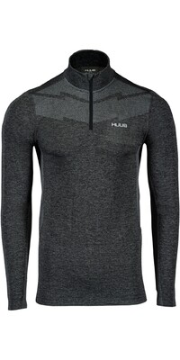 Huub Hombres Grey 2024 Seamfree Camiseta De Manga Larga Y Media Cremallera SEAMFREEHZ - / Marga