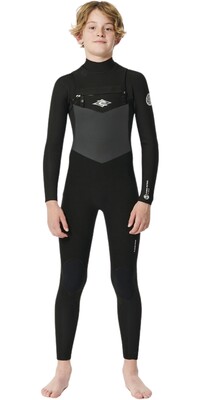 2024 Rip Curl Junior Dawn Patrol 5/3mm Chest Zip Wetsuit 13JBFS - Black