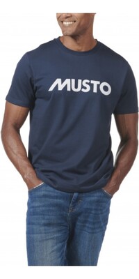 Musto Hombres Camiseta 2024 Logo 82451 - Navy