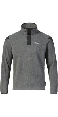 2024 Musto Hombres Nautic Polartec Snap Pullover Fleece 82599 - Dark Grey Marl