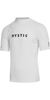 2024 Mystic Mens Star Short Sleeve Rash Vest 35001.240164 - White