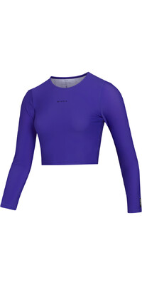 2024 Mystic Womens Sunn Long Sleeve Crop Rash Vest 35001.240173 - Purple