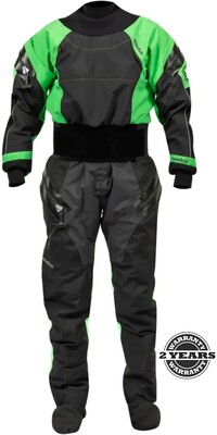 2024 Nookie Womens Fusion Latex Drysuit DR60 - Black / Green