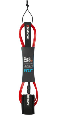 2024 Northcore 9FT Surfboard Leash NOCO57D - Red