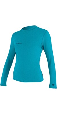 2024 O'Neill Mujer Trvlr Hybrid Camisa De Manga Larga Para El Sol 4676 - Turquoise