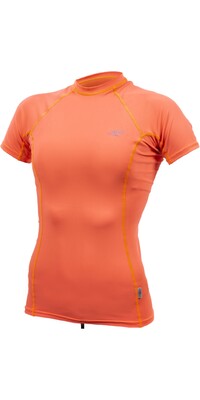 O'Neill Womens Premium Skins Short Sleeve Rash Guard - Papaya