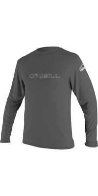 O'Neill Hombres Skins 2024 Basic Camiseta De Manga Larga 4339 - Graphite