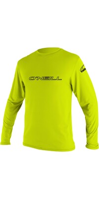 O'Neill Hombres Skins 2024 Basic Camiseta De Manga Larga 4339 - Lime