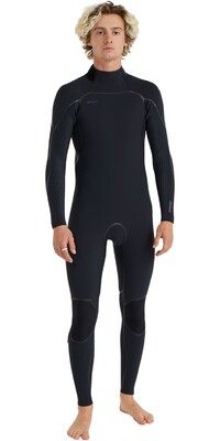 2024 O'Neill Mens Hyperfreak Fire 4/3mm Back Zip Wetsuit 5516 - Black