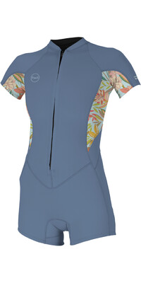 2024 O'Neill Mujer Bahia 2/1mm Front Zip Traje De Primavera Neopreno 5293 - Infinity / Dalia