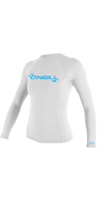 2024 O'Neill Mujer Basic Skins Lycra De Manga Larga 3549 - White