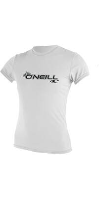 2024 O'Neill Womens Basic Skins Short Sleeve Rash Guard 3547 - White