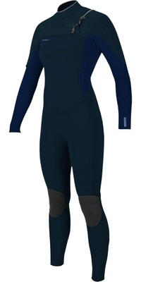 2024 O'Neill Mujer Hyperfreak+ 5/4mm Chest Zip Neopreno 5374 - Shade / Navy