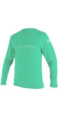 2024 O'Neill Youth Basic Skins Camiseta De Manga Larga Rash Tee 4341 - Light Aqua