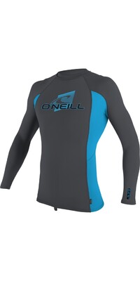 2024 O'Neill Youth Premium Skins Chaleco De Lycra De Manga Larga 4174 - Graphite / Sky