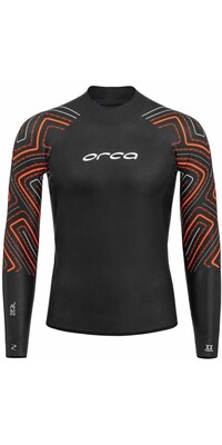 2024 Orca Mens Zeal 2 Pieces Swim Wetsuit Top NN22 - Black