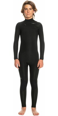 2024 Quiksilver Boys Everyday Sessions 3/2mm Chest Zip Wetsuit EQBW103107 - Black