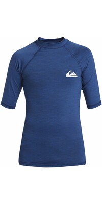 2024 Quiksilver Chicos Everyday Chaleco De Lycra De Manga Corta UV50 AQBWR03064 - Monaco Blue Heather