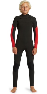 2024 Quiksilver Junior Everyday Sessions 4/3mm Chest Zip Neopreno EQBW103106 - High Risk Red