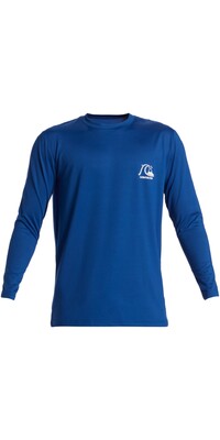 Quiksilver Hombres 2024 DNA Bubble Logo Camiseta De Surf De Manga Larga AQYWR03189 - Monaco Blue