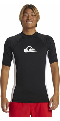 2024 Quiksilver Hombres Everyday Comp UV50 Chaleco De Lycra De Manga Corta AQYWR03141 - Black