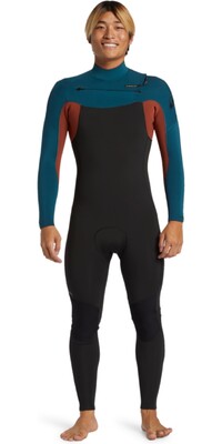 2024 Quiksilver Hombres Everyday Sessions 4/3mm Chest Zip Neopreno EQYW103201 - Midnight Turquoise