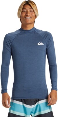 2024 Quiksilver Mens Everyday UPF50 Long Sleeve Rash Vest AQYWR03131 - Vintage Indigo Heather