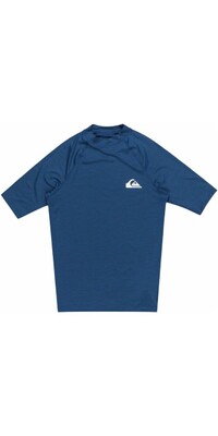 2024 Quiksilver Hombres Everyday UV50 Chaleco De Lycra De Manga Corta AQYWR03130 - Monaco Blue Heather